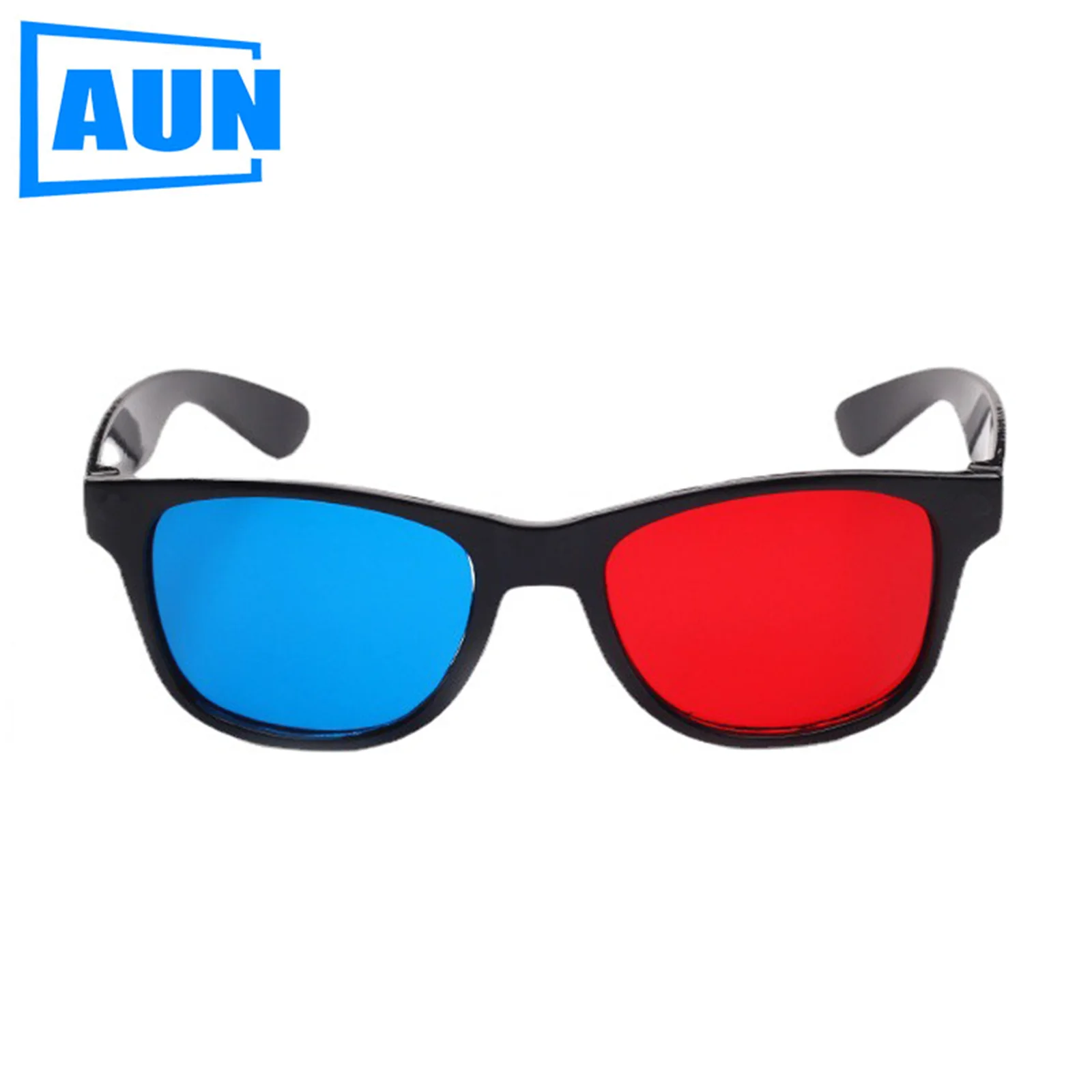 

1 шт. универсальная черная оправа AUN, красные, синие, голубые 3d-очки Anaglyph 0,2 мм для фильмов, игр, DVD