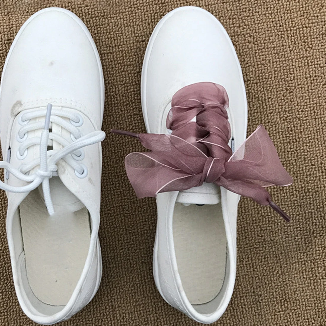 

Widen Organza Shoe Strings Women Shoelaces Flat Sneakers Snowflake Yarn Flat Shoelace Sneakers Leisure Shoelace Widened Shoelace