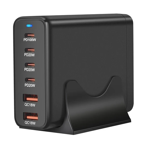 200 Вт GaN настольное зарядное устройство 6-портовый USB Type C PD зарядное устройство Quick Charge 3.0 USB Type C быстрое зарядное устройство для телефона USB зарядное устройство (США)