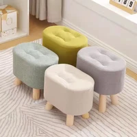 modern minimalist shoe changing stool home solid wood fabric side stools living room corridor doorway wooden bench furniture d