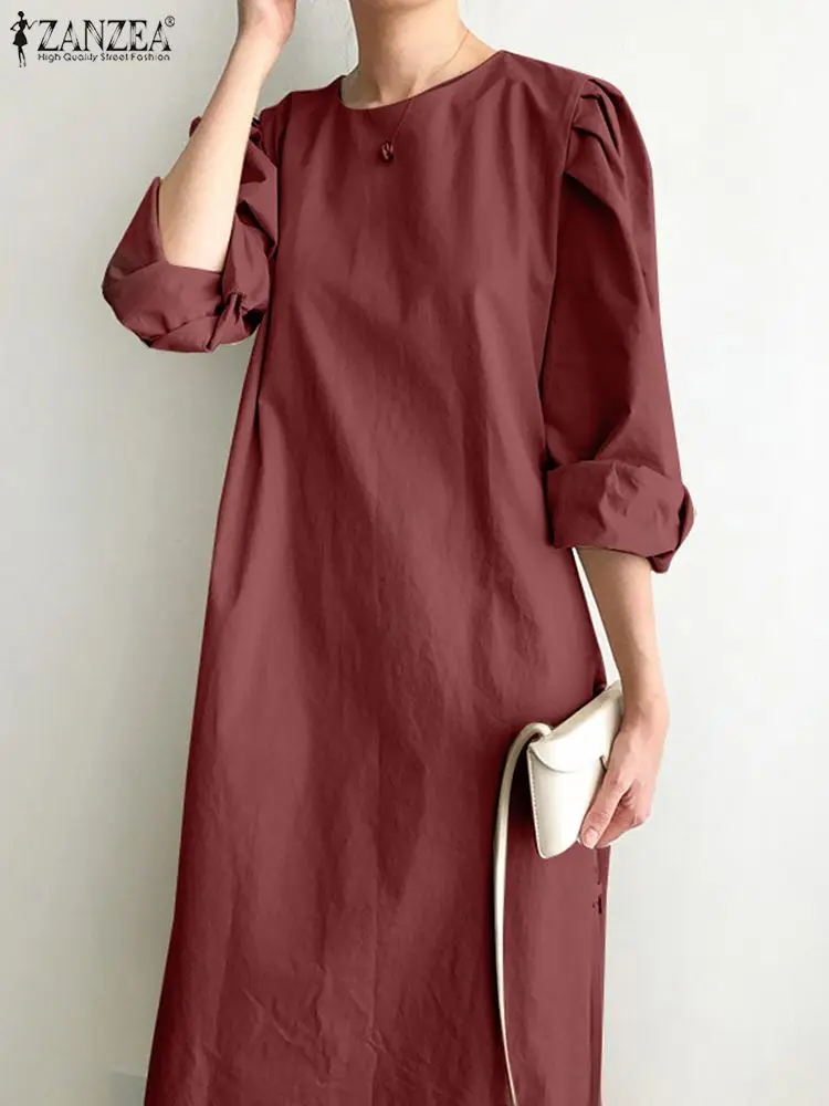

ZANZEA/осенний элегантный повседневный офисный сарафан из органической кожи, модный праздничный сарафан на шнуровке, Стильное женское одното...