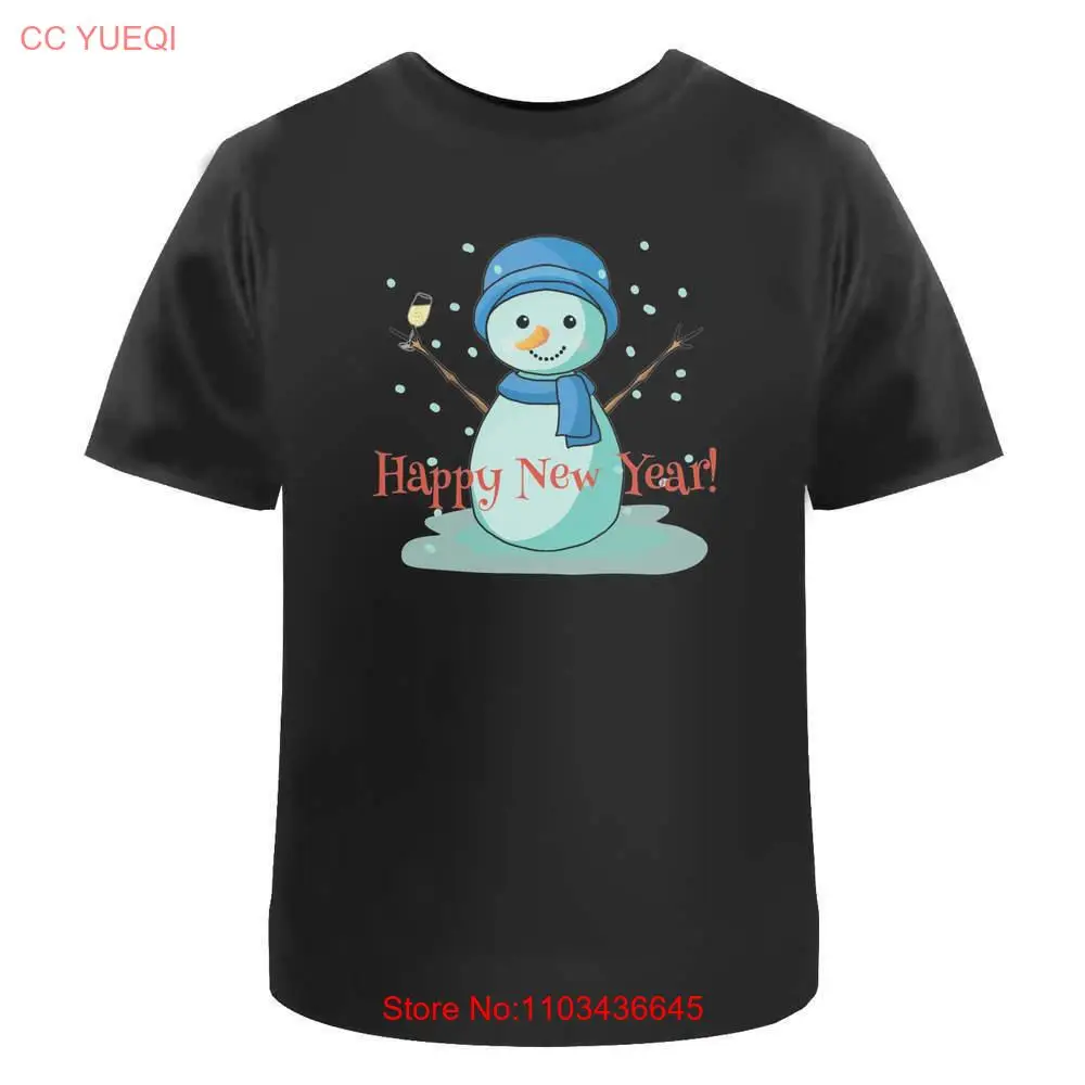 Мужские/женские хлопковые футболки С Новым Годом (TA043568)