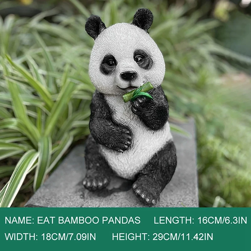 

Реалистичная гигантская панда, украшение для лужайки, имитация смолы, животное, скульптура панды, украшение для дома и улицы, декор для двор...