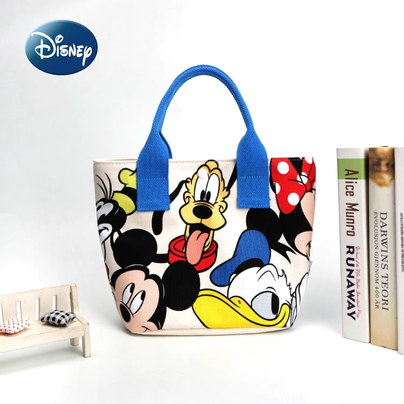 

Новая миниатюрная Женская Сумочка Disney с Микки, мультяшная Милая Детская сумка, модная сумка для девочек, Холщовая Сумка высокого качества