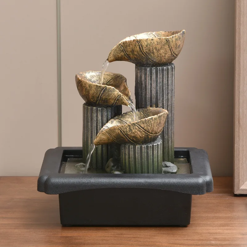 

Настольный водный фонтан, фонтаны с цветсветодиодный светильник кой, декоративный настольный фонтан фэн-шуй, лучший подарок для дома