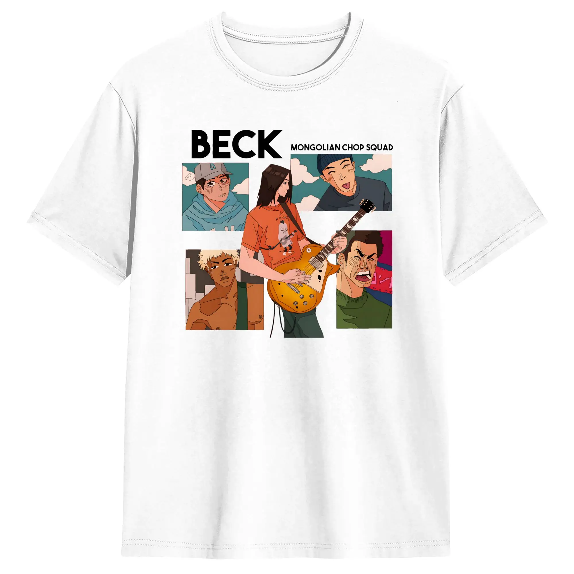 Фото Мужская футболка с рисунком аниме Beck Mongolian Chop Squad, юмористические хлопковые футболки, футболка с короткими рукавами, одежда с круглым воротником, подарок на день рождения №4