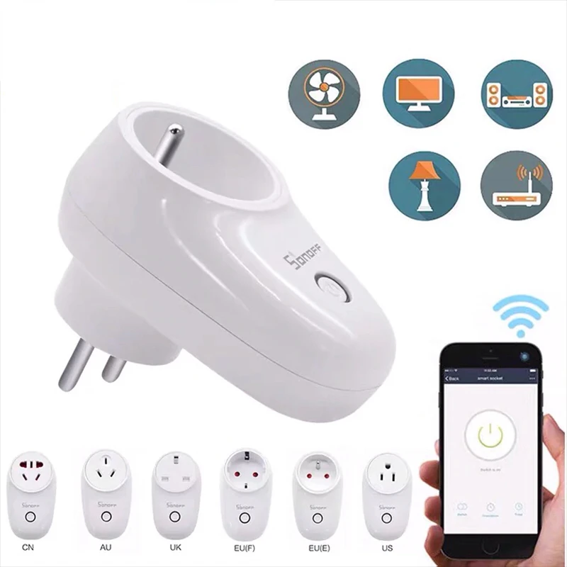 

S26R2 Smart Plug 10A DE BR WiFi Socket Smart Home eWeLink App Remote / Timing Control Works With Alexa Google Home