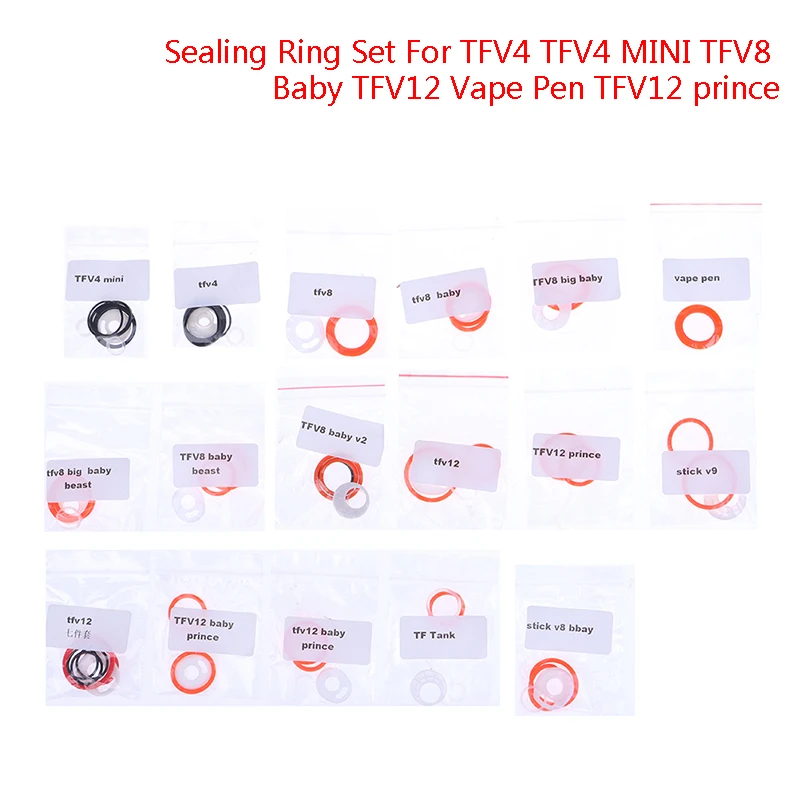 

1Set Replacement O Ring Seal Rubber Silicone Sealing kit For Smok TFV4 TFV8 TFV12 Prince Tank Atomizer Silicone Sealing Ring