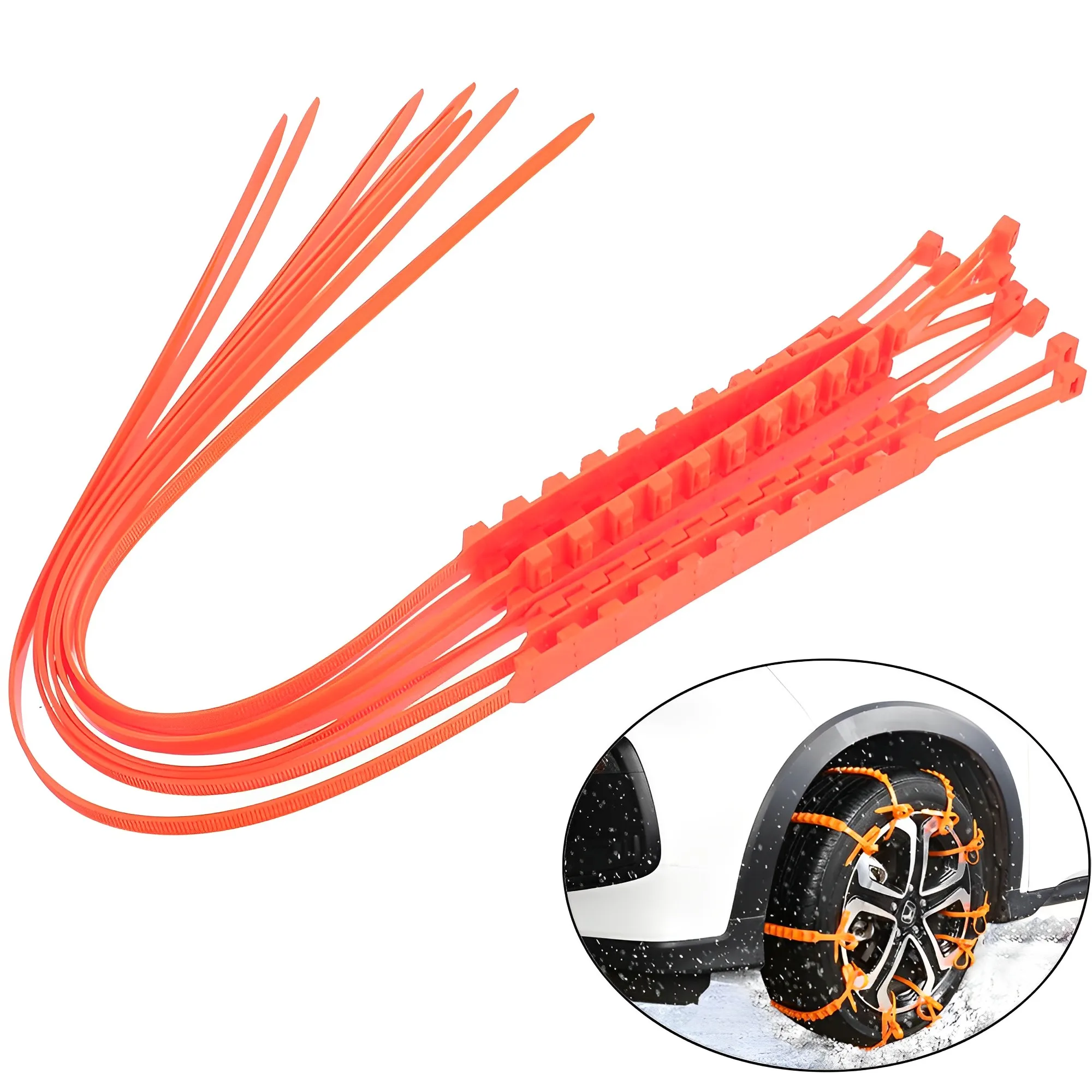 

20Pcs Car Anti-Skid Snow Chains Car Winter Tire Wheels Chains Double Grooves Emergency Anti-Skid Chains Auto Wheels Accessories