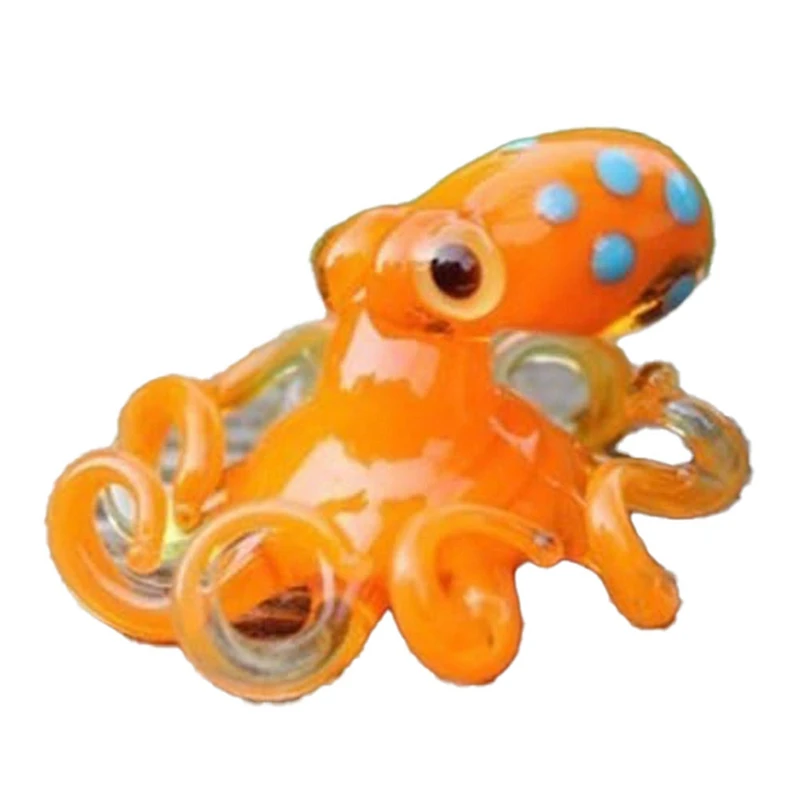 Charming Octopus Ornaments Ocean Decoration Gifts Colorful Art Mini Sea Animals Crystal