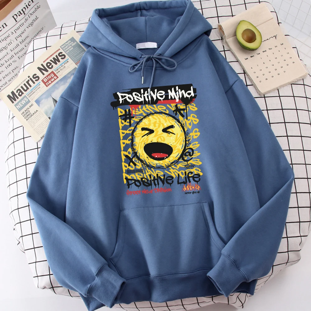 Foistive Mind Positve Life Male Hoody Harajuku S-Xxl Sweatshirt Fashion High Quality Hooded Autumn Casual Warm Streetwear