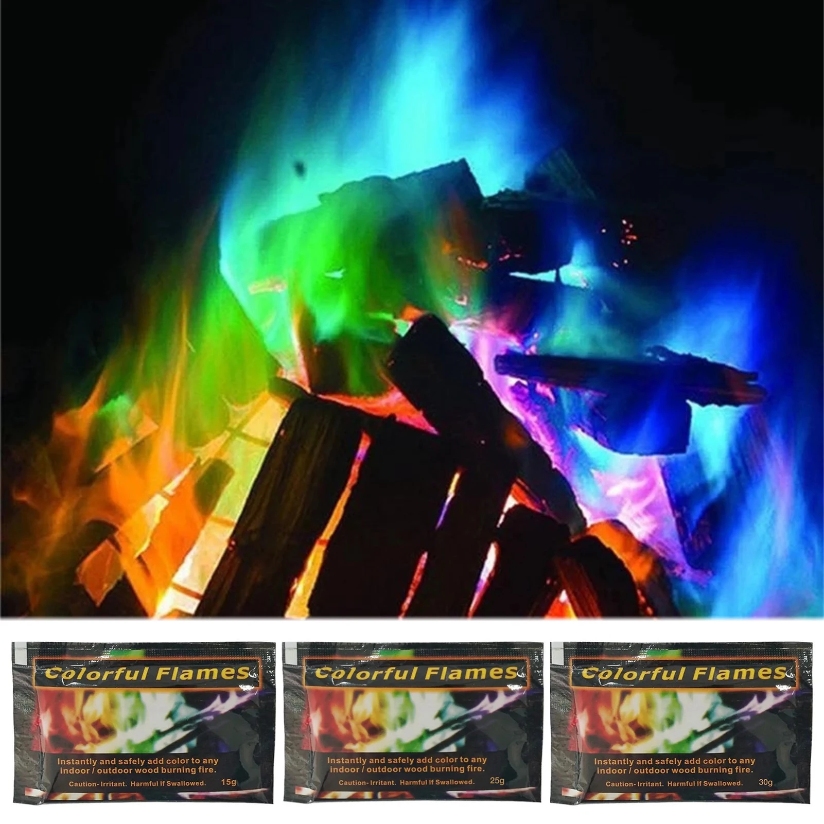 

Flame Color Change Agent Coloured Party Beach Fire Color Changing Powder Bonfire Tricks Toy For Magician Fire 15/25/30g