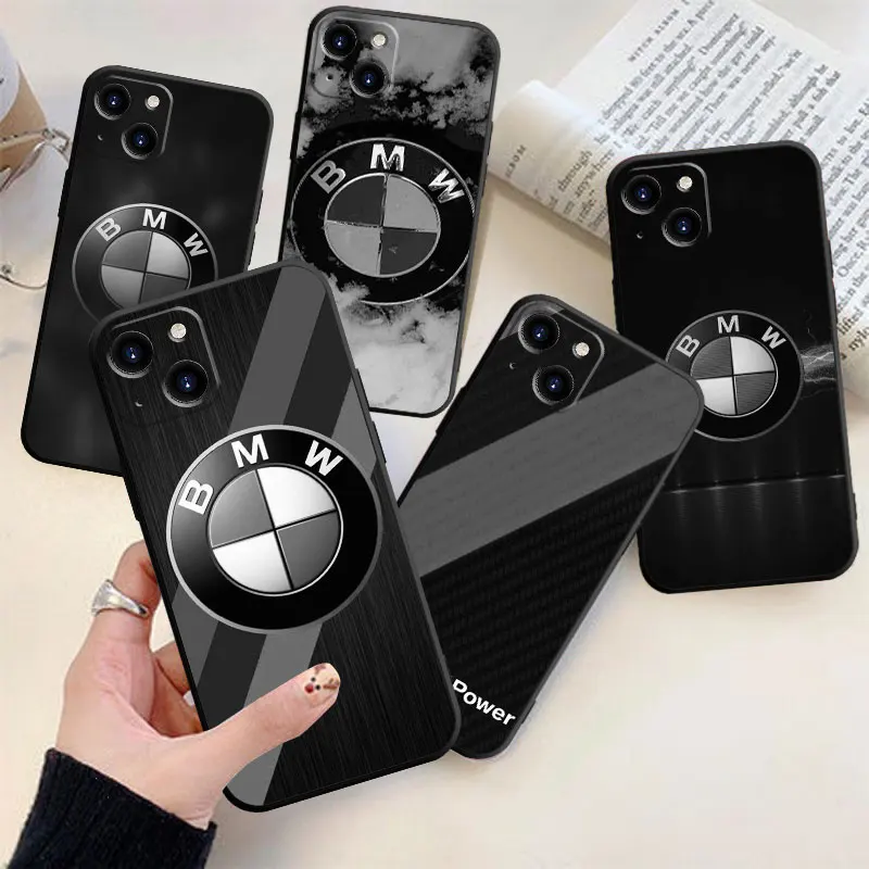 

Черный автомобильный чехол для телефона BMW для Xiaomi Poco M5 X3 X4 X5 NFC M3 C40 Pro для MI 12 11 10 T 12T Lite Note 10, чехол из ТПУ
