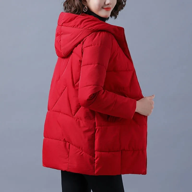 Female Thicken Warm 2021 New Women Winter Jacket Long Parkas Coat Cotton Padded Parka Jacket Hooded Outwear Oversize 2XL