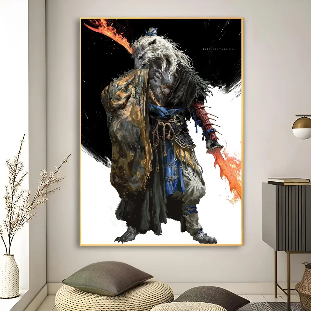 B-BlackMyth WuKong постер с изображением монстра плакаты Наклейки для оформления игровой