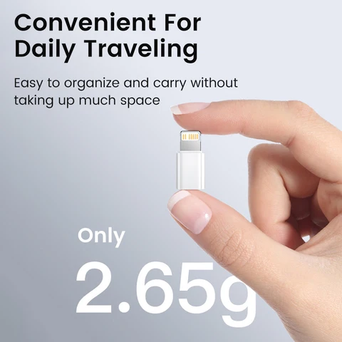 Переходник Elough Type C «мама» на Lightning «папа» для быстрой зарядки USB 2.0 Lightning «мама» на «папа» типа C