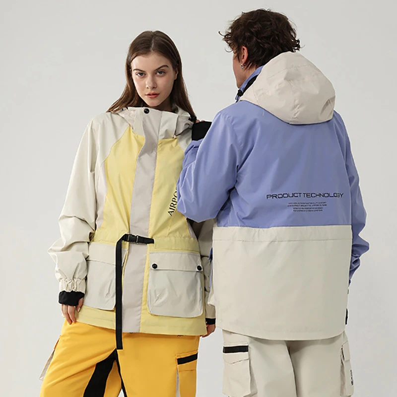 2022 New Ski Jacket Women Men Outdoor Sport Snowboard Jacket Ski Suit Thickened Warm Winter Clothing Loose Windproof Waterproof