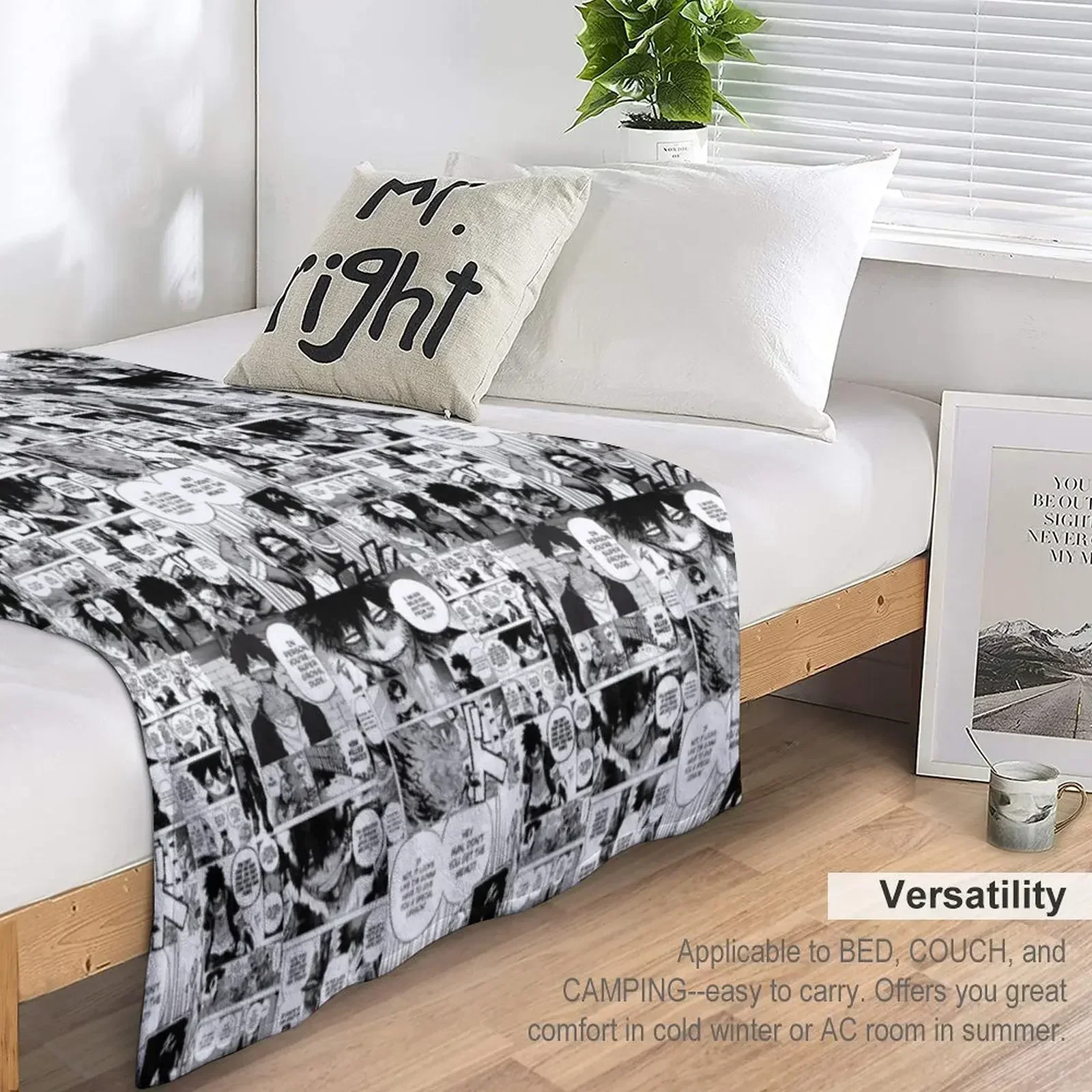 Одеяло с панелью Dabi Manga плюшевые одеяла для диванов на заказ