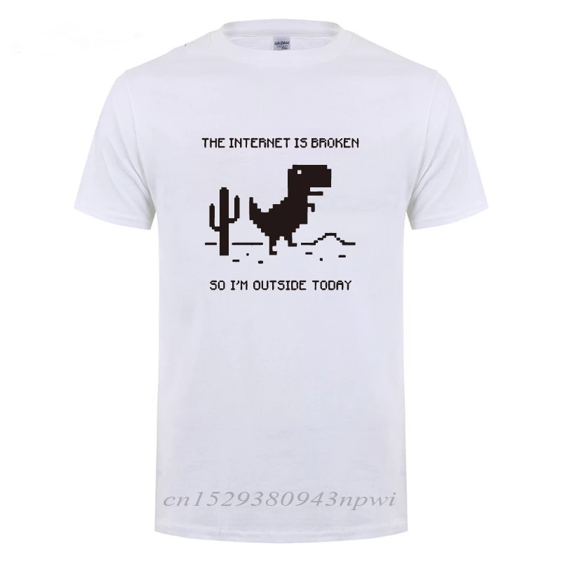 

2022 Blast Broken Web Computer Dinosaur T-shirt Hilarious 3D Printed Men's T-shirt Short Sleeve Pregnant Baby Breathable Top