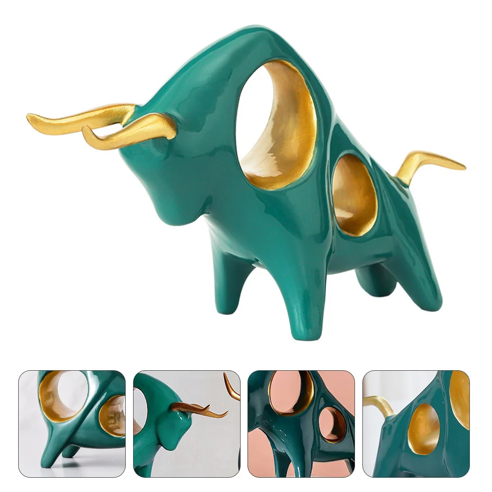 

1pc Fashion Bull Adornment New Year Mascot Bull Desktop Decor