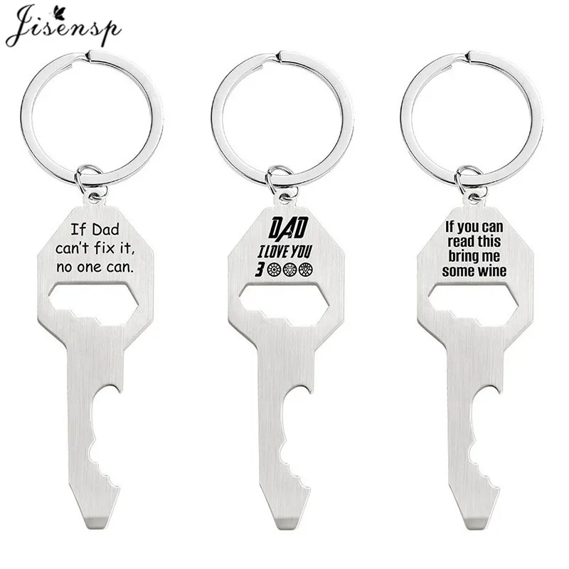 Stainless Steel Outdoor Portable Multitool Screwdriver Spanner Keychain Bottle Opener Tools Keychains For Men Fathers Days Gift