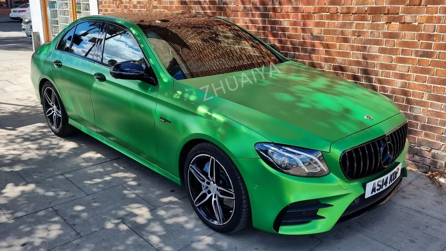 ZHUAIYA медная металлическая зеленая виниловая пленка для обертывания яркая 152*18 м