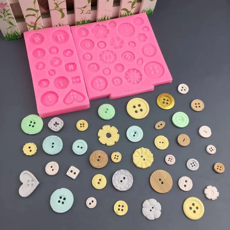 

Mold button fondant cake decoration DIY chocolate dessert Mu Si baking tools