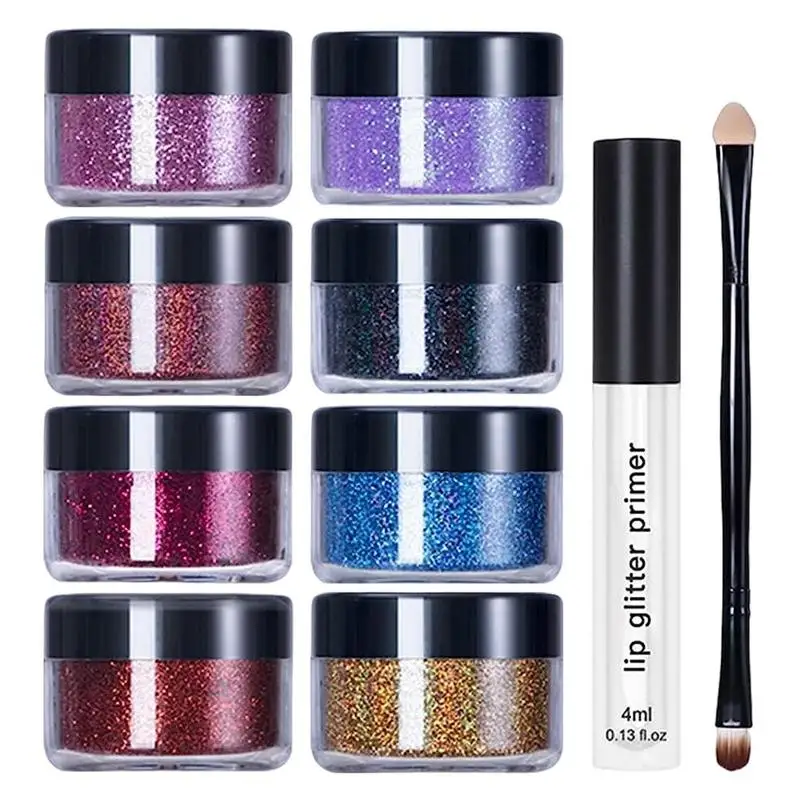 

Набор блесков для губ с блеском, водостойкий блеск для губ, набор палочек, профессиональная косметика, праздничный макияж, блеск, красочная сияющая пудра для губ