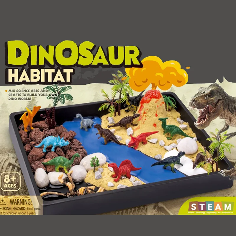 

Children's Science Experiment Dinosaur Habitat Microscape DIY Pupils' Volcanic Explosion Making Toys Parent Child Interaction