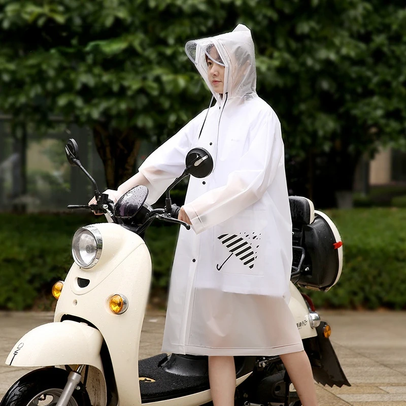 

Transparent Raincoat Female Waterproof Adult Camping Hiking Raincoat Portable Motorcycle Capas De Chuva Clear Raincoats EB5YY