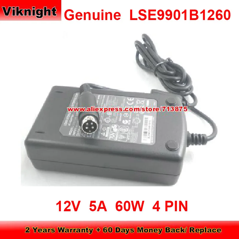 Оригинальный адаптер переменного тока 12 В 5 А LSE9901B1260 для Viewsonic CD3225 LCD VS13737 VG175 VG181 VG191 JS-12050-2C с 4-контактным наконечником