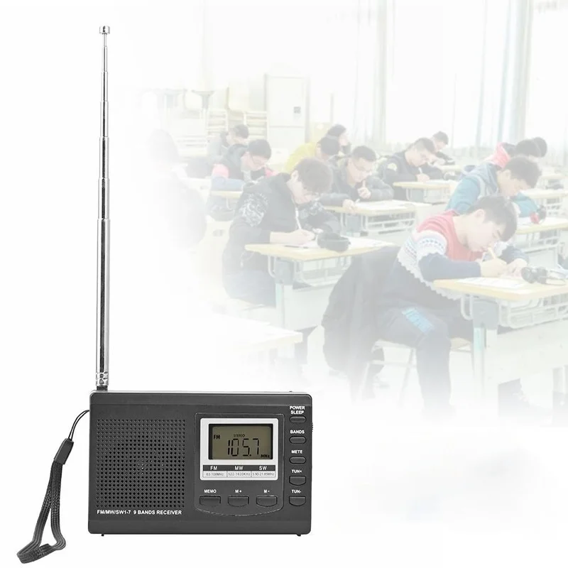 Многодиапазонный FM-радиоприемник MW SW цифровой будильник с ЖК-экраном