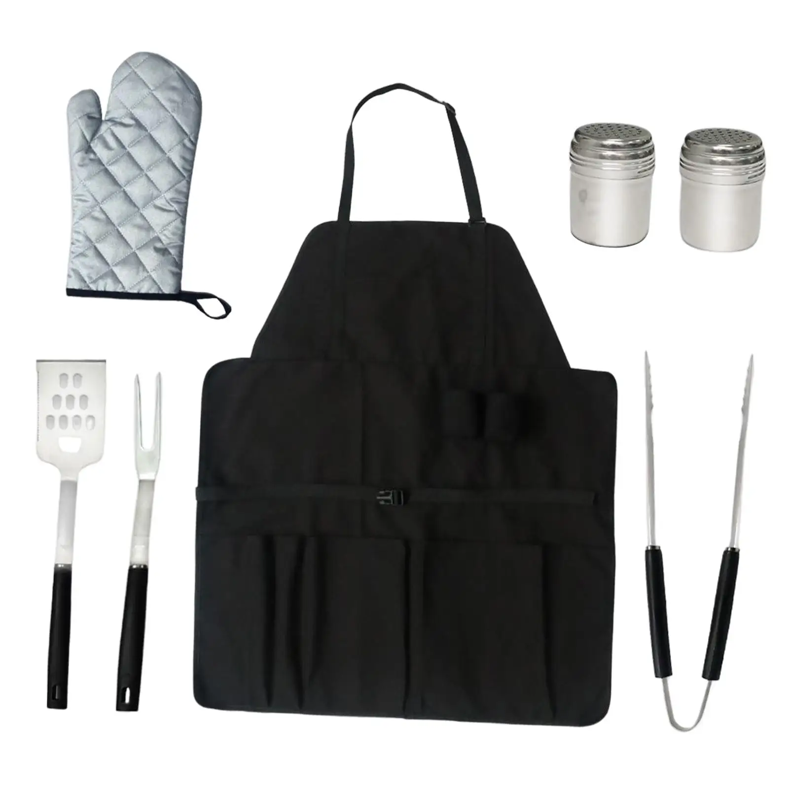 

Multipurpose Barbecue Apron Cooking Supplies Seasoning Jar Clip for Camping