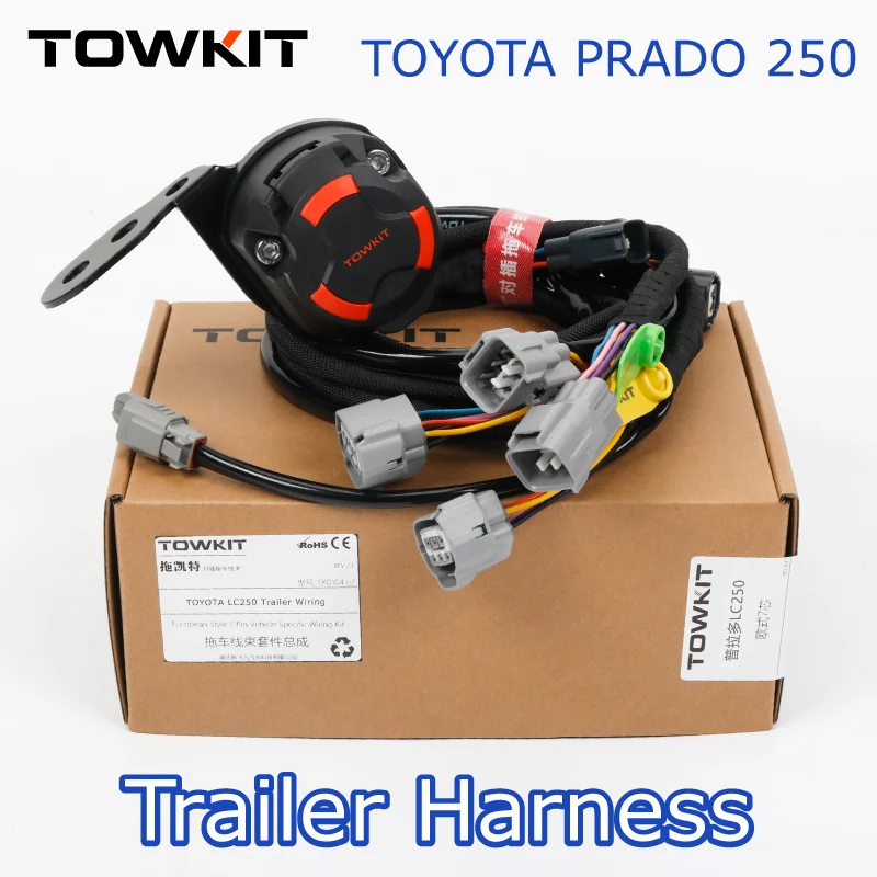 

Для CRUISER PRADO LC250 жгут проводов прицепа Eur 13/7-контактный прицеп RV сигнал заднего фонаря Австралия 12/7-контактный прицеп Разъем