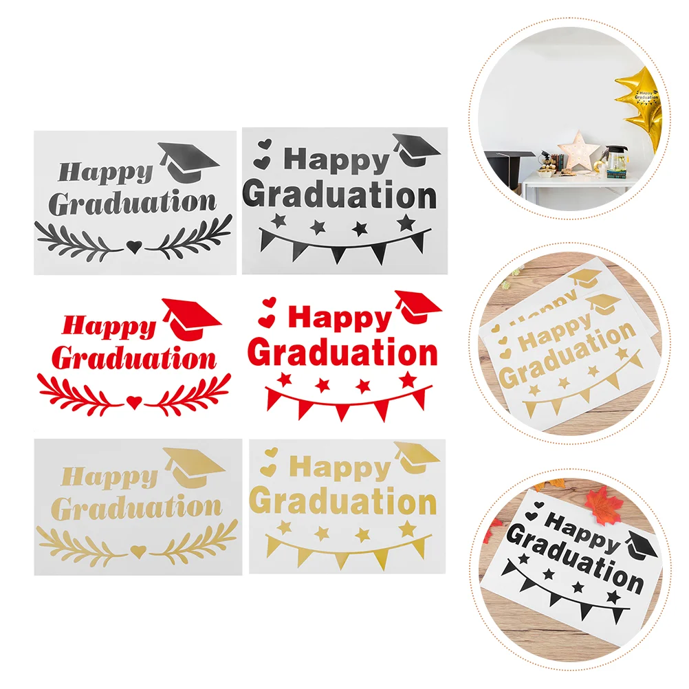 

Graduation Stickers Balloon Sticker Balloons Party Decals Wall Happy Letter Decal Grad Congrats Classlabels Paster Window