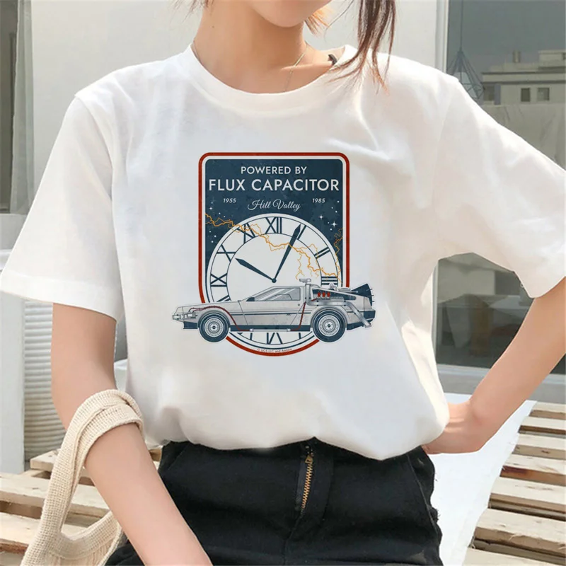 

back to the future summer top clothes male 2022 streetwear graphic y2k vintage clothes t shirt couple clothes streetwear