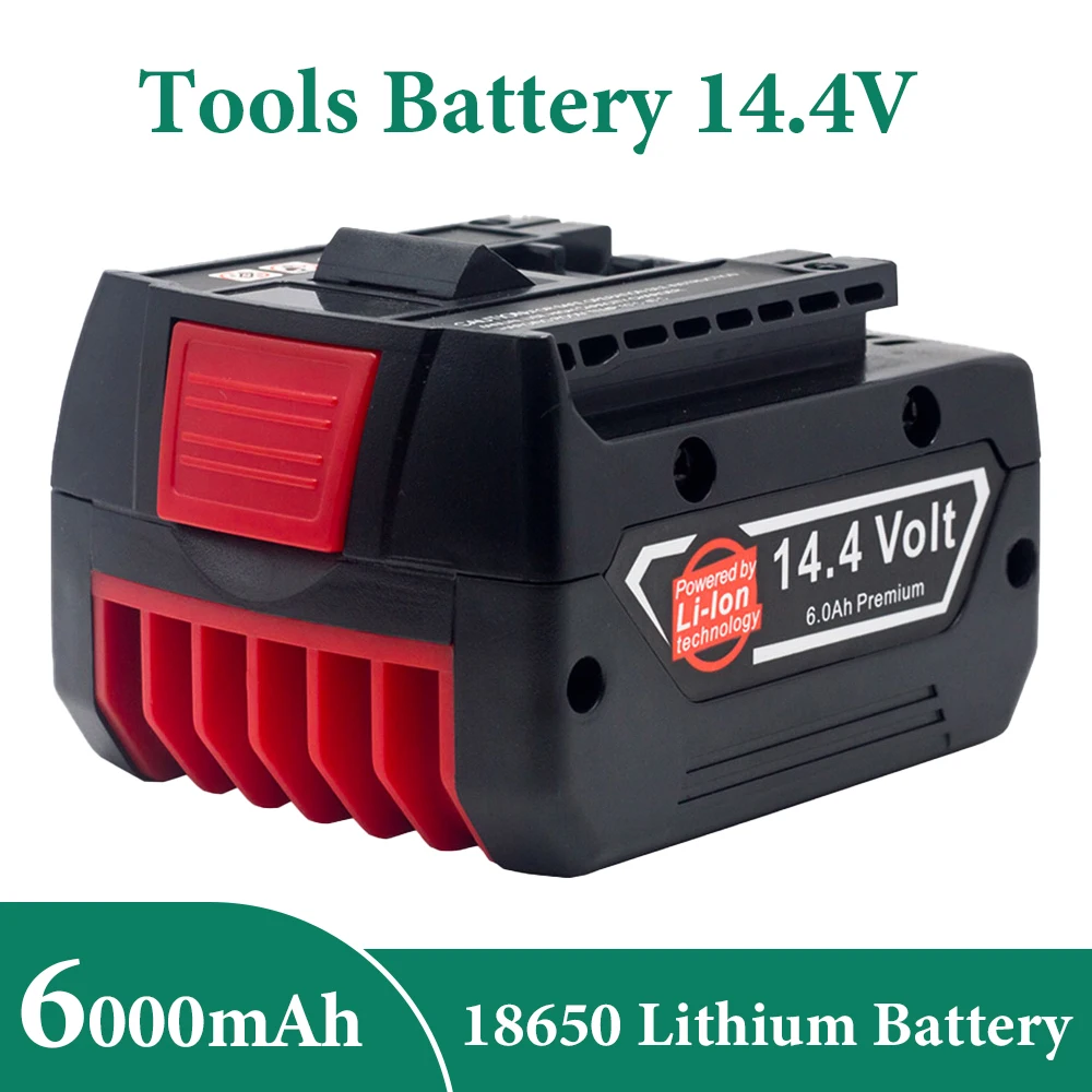 

Battery 6.0Ah for Bosch 14.4V Power Tool Rechargeable BAT614G Replacement 6000mah Battery 18650 Lithium-Ion with Charger Set