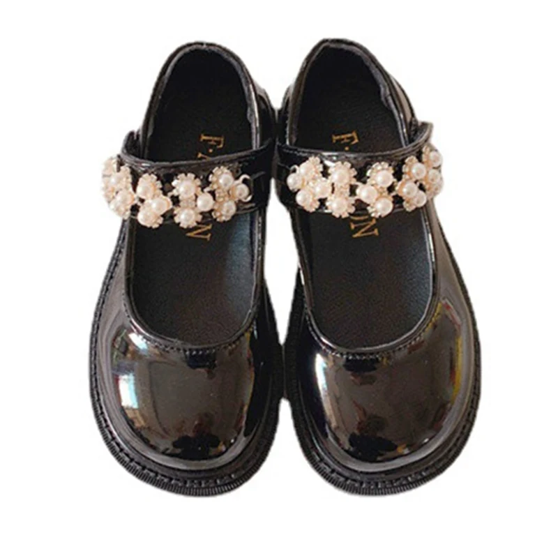 

CUZULLAA детские кожаные туфли для девочек 1-3-6 лет, украшенные стразами, принцессы, Кожаные классические туфли, детская Студенческая обувь 26-36