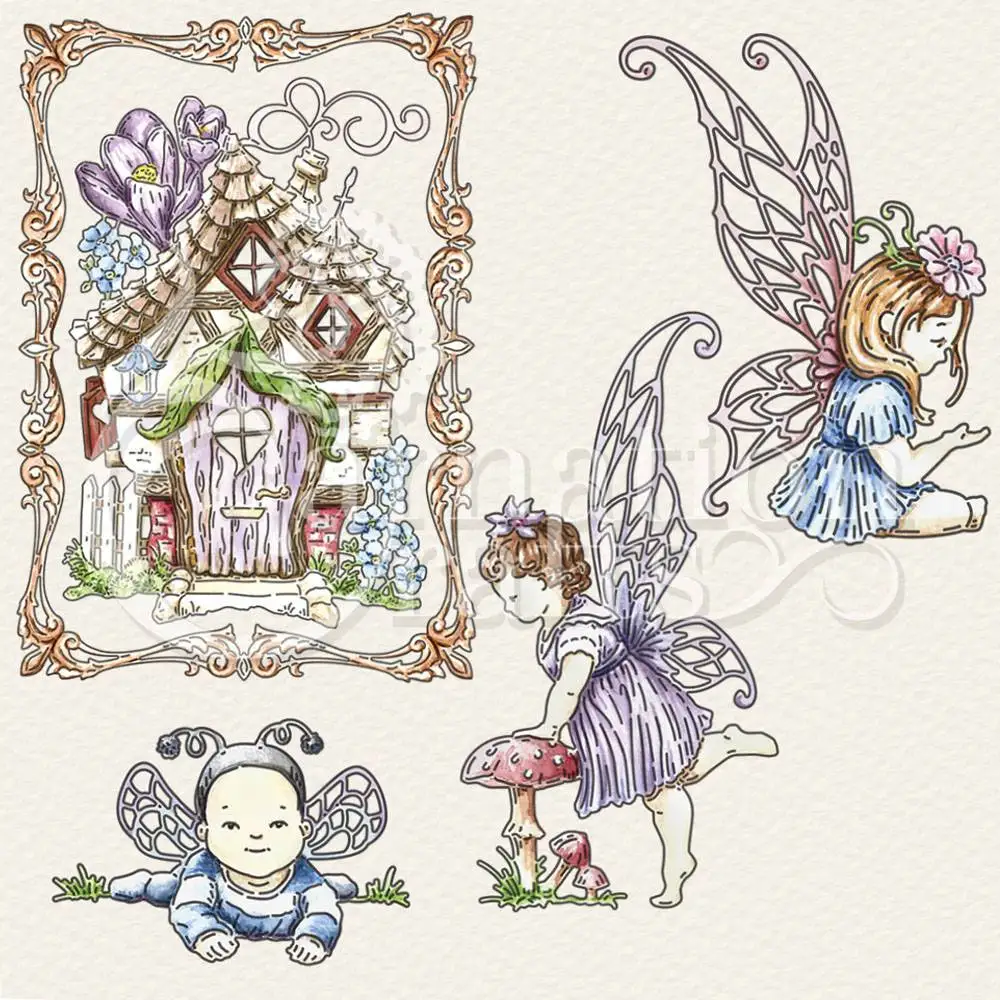 Baby Bumble Petal Fairy Metal Cutting Dies Scrapbooking New Arrival 2022 Metal Die Cutters For Scrapbooking Making Greeting Card