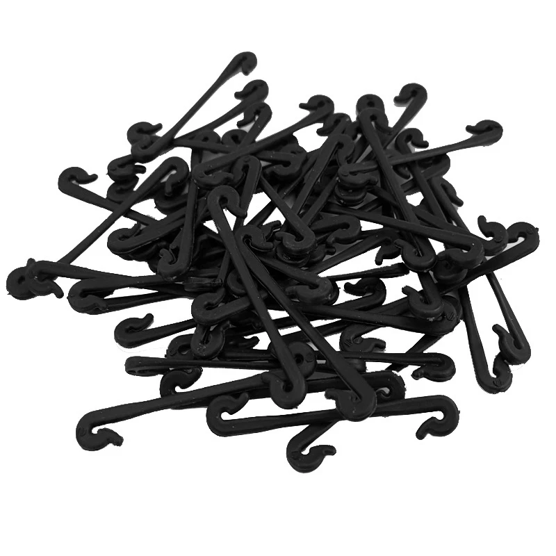 

50Trellis Tomato Clip For Connect Plants Vines Trellis Twine Cages Vine Plant Tomato Vegetable Fixing Clip Plastic Cable Tie Set