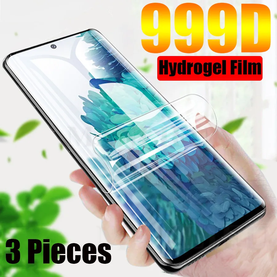 

3 Pieces Hydrogel Film For OPPO Realme 8 7 6 5 XT X2 Pro GT Master Edition A9 A5 2020 Full Cover TPU Screen Protector Not-Glass