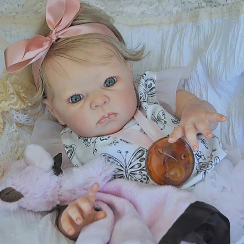 

18inch Unpainted Reborn Dimitri Doll Kit Soft Real Touch Peach Vinyl Color Unfinished Doll Parts