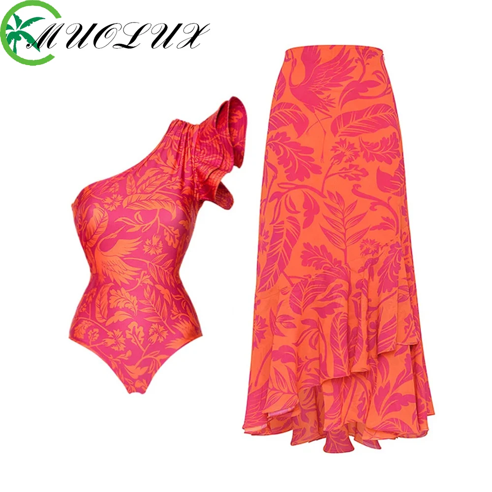 MUOLUX 2023, цельное бикини с 3D цветочным принтом
