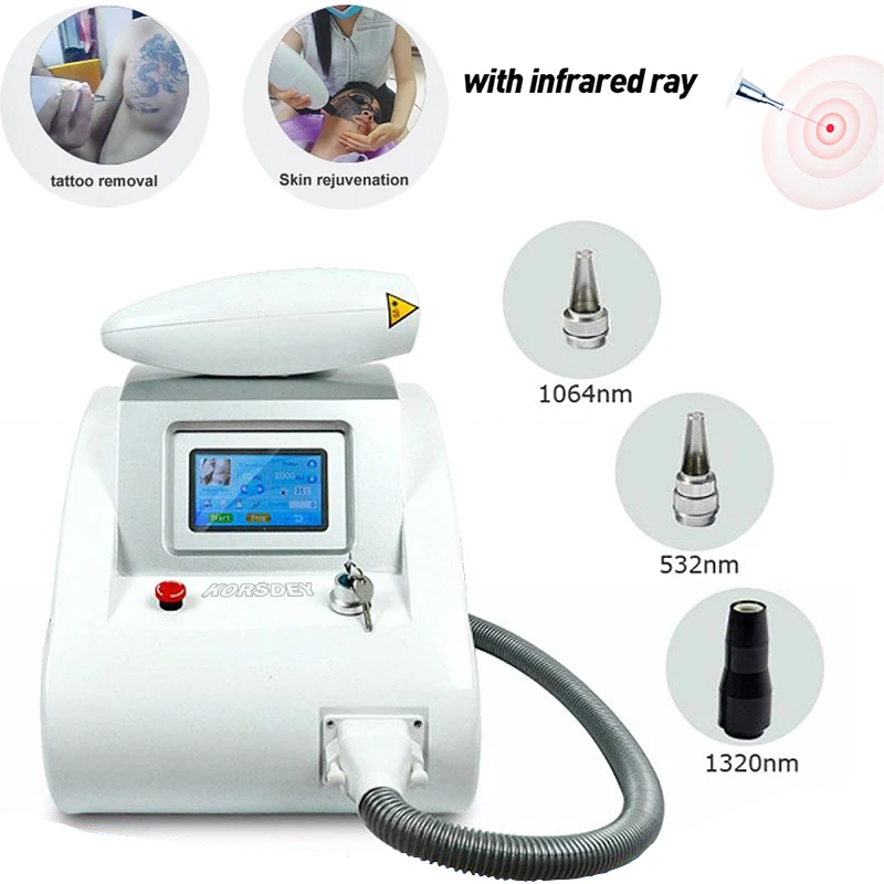 

Tattoo Spot Removal Machine Carbon Q Switch ND Yag Laser Device for Carbon Peeling and Pigmentation 1064 nm 532nm and 1320nm