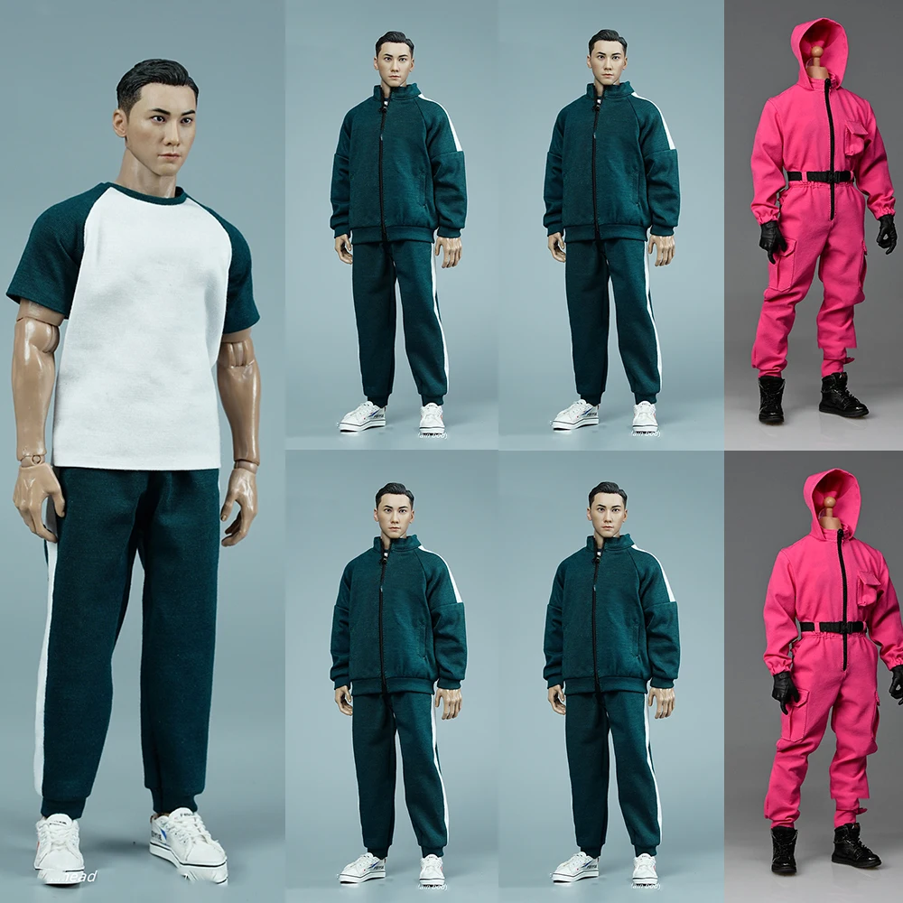 

1/6 Women Men Soldier Jumpsuit Korean Roomroom Escape Game Uniform Jacket Windbreaker For 12" Action Figure Model In Stock