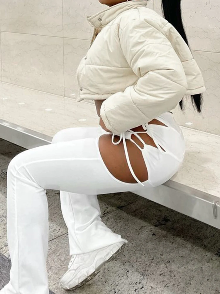 WannaThis Thick Parkas Korean Women's Winter Jacket  Women Outwear Collar Button Slim Casual Elegant Streetwear Lady Coats 2022