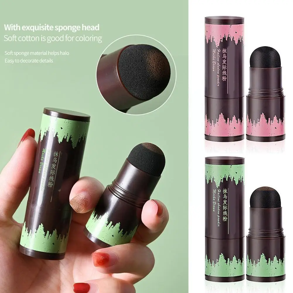 

Natural Hairline Powder Black Brown Shadow Stick Forehead Edge Filling Hairline Root Instantly Hair Temple Powder Contour C X6G5