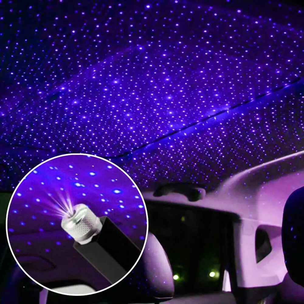 

Car Roof Star Night Lights Interior decorative Light USB LED Laser projector With Clouds Starry sky Lighting effects