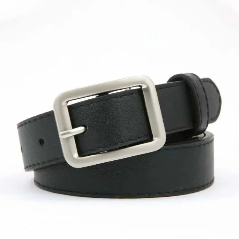 

Square Buckle Women Belt Simple Vintage Students Waistband Adjust Fashion Casual No-hole Cummerbunds