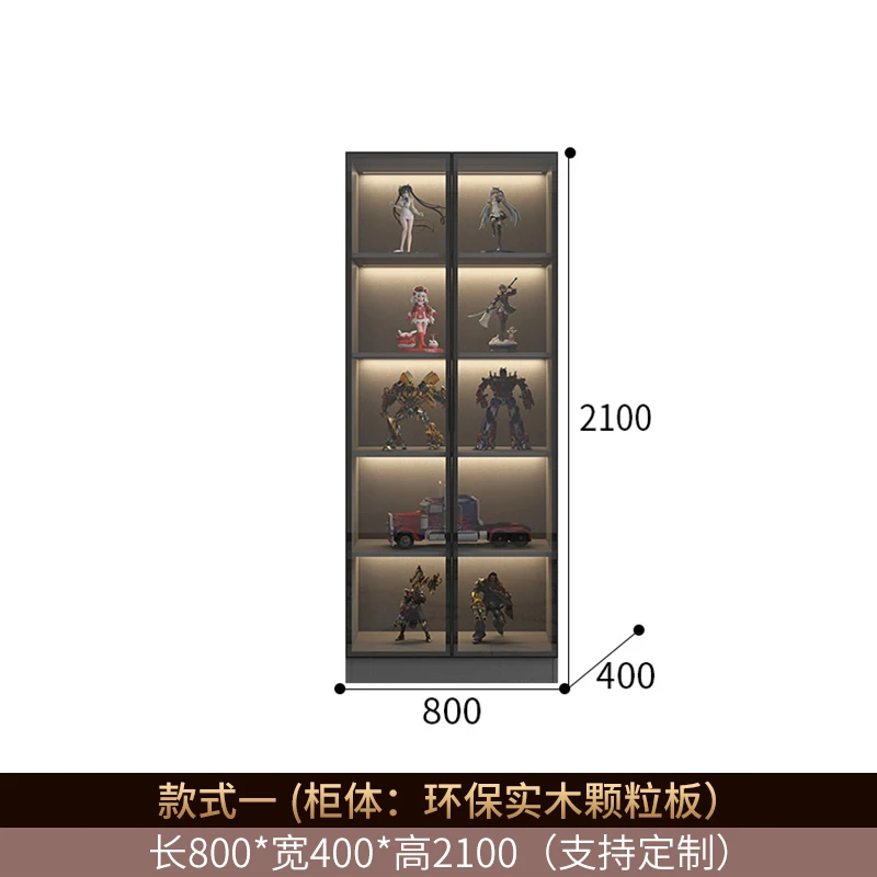 Роскошный цельнодеревянный игрушечный гаражный набор шкаф Lego стеклянная дверь